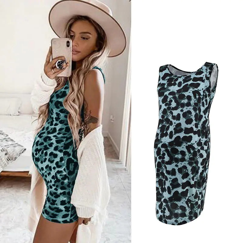 Sexy Leopard Print Maternity Wear