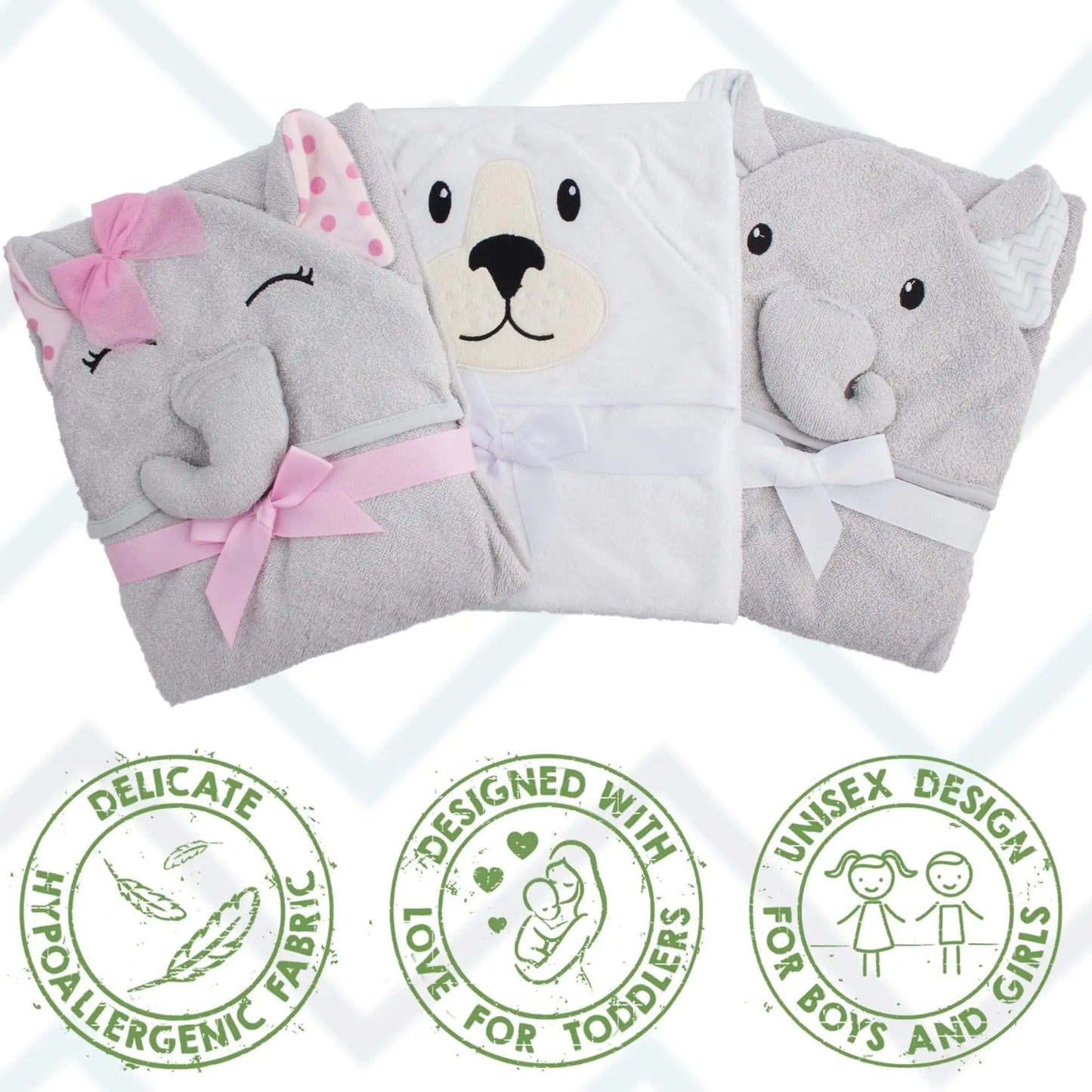 Hooded Baby Towels 33x33 Inch