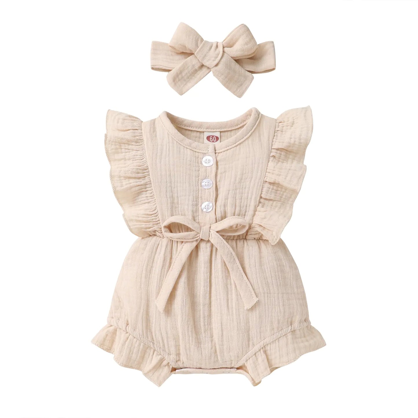 Toddler Baby Girl Ruffled Sleeveless Romper