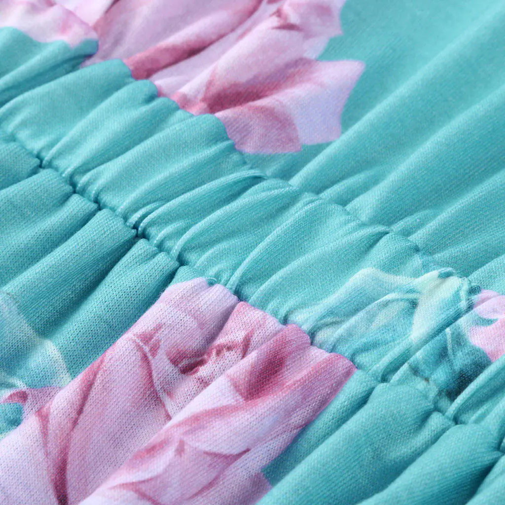 Floral Waist-Cinching Dress for Maternity Wear