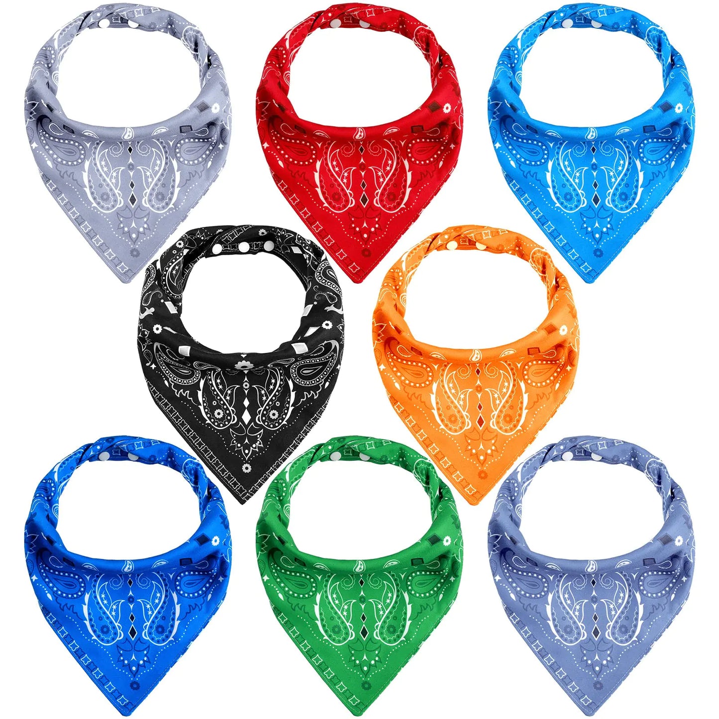8 Pack Adults Drool Bandana Bibs
