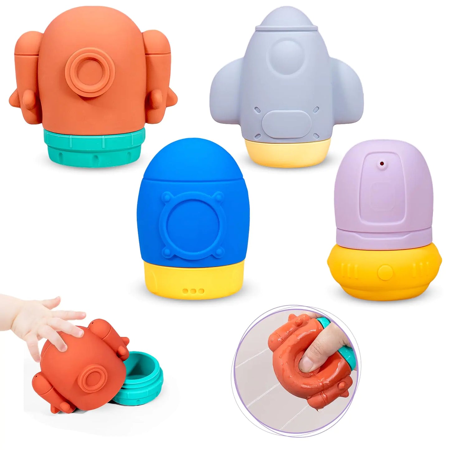 Baby Bath Toys iselyn Space Shaped Mold