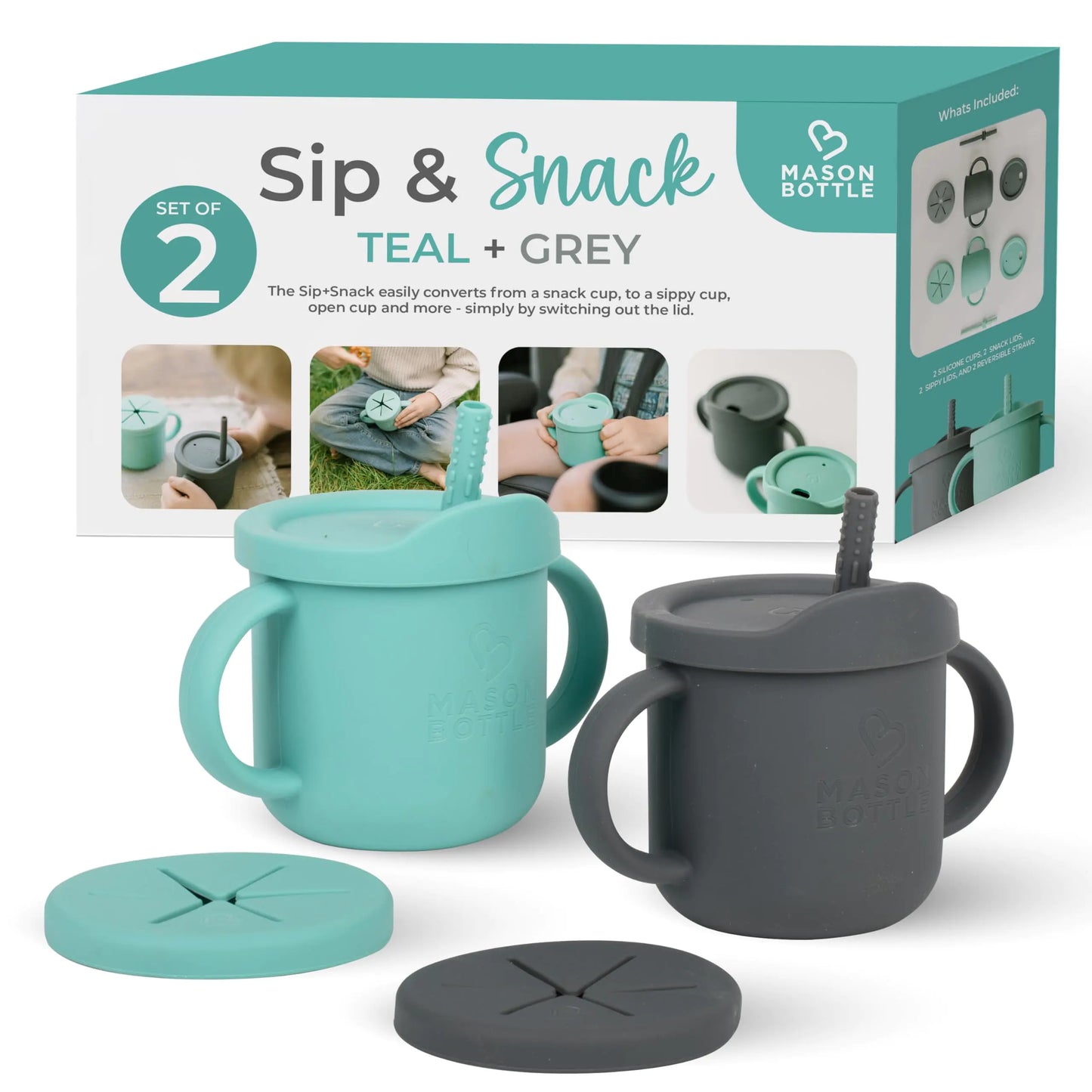 Mason Bottle Baby Training Cups (2-Pack)