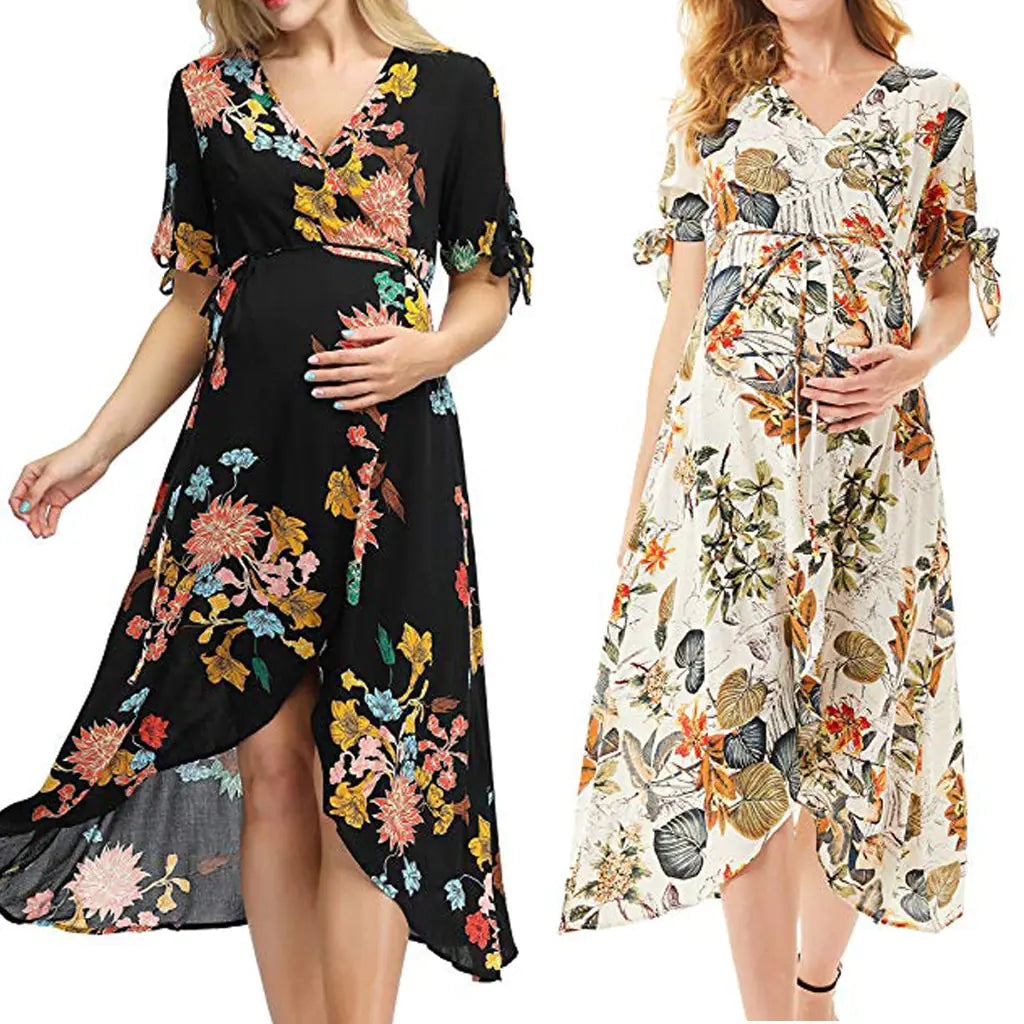 Women's Maternity Wear Floral Dress