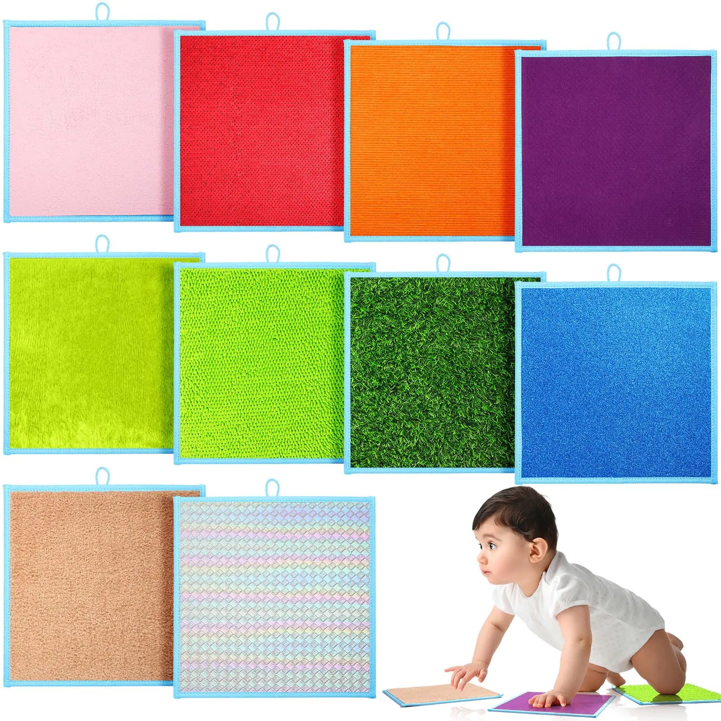 12 Inch Large Sensory Mats Assorted Textured