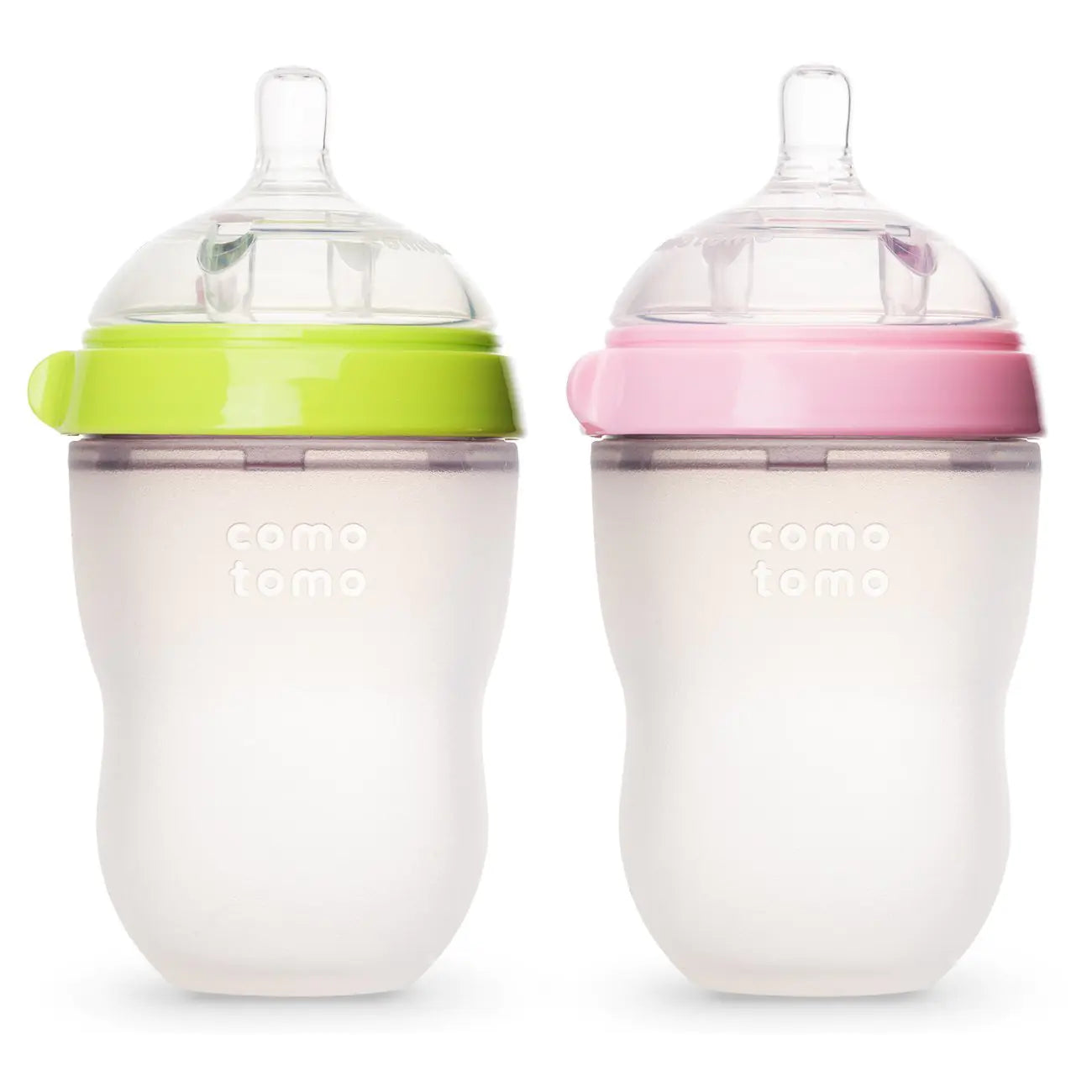 Natural Feel Baby Bottles Green & Pink 250ml (8 oz)
