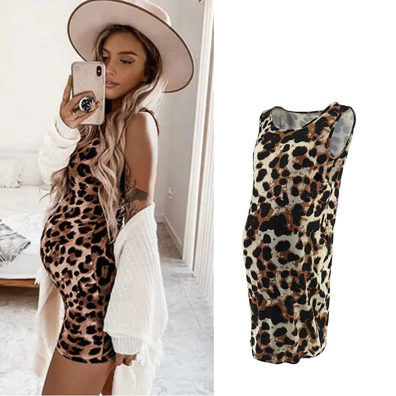 Sexy Leopard Print Maternity Wear