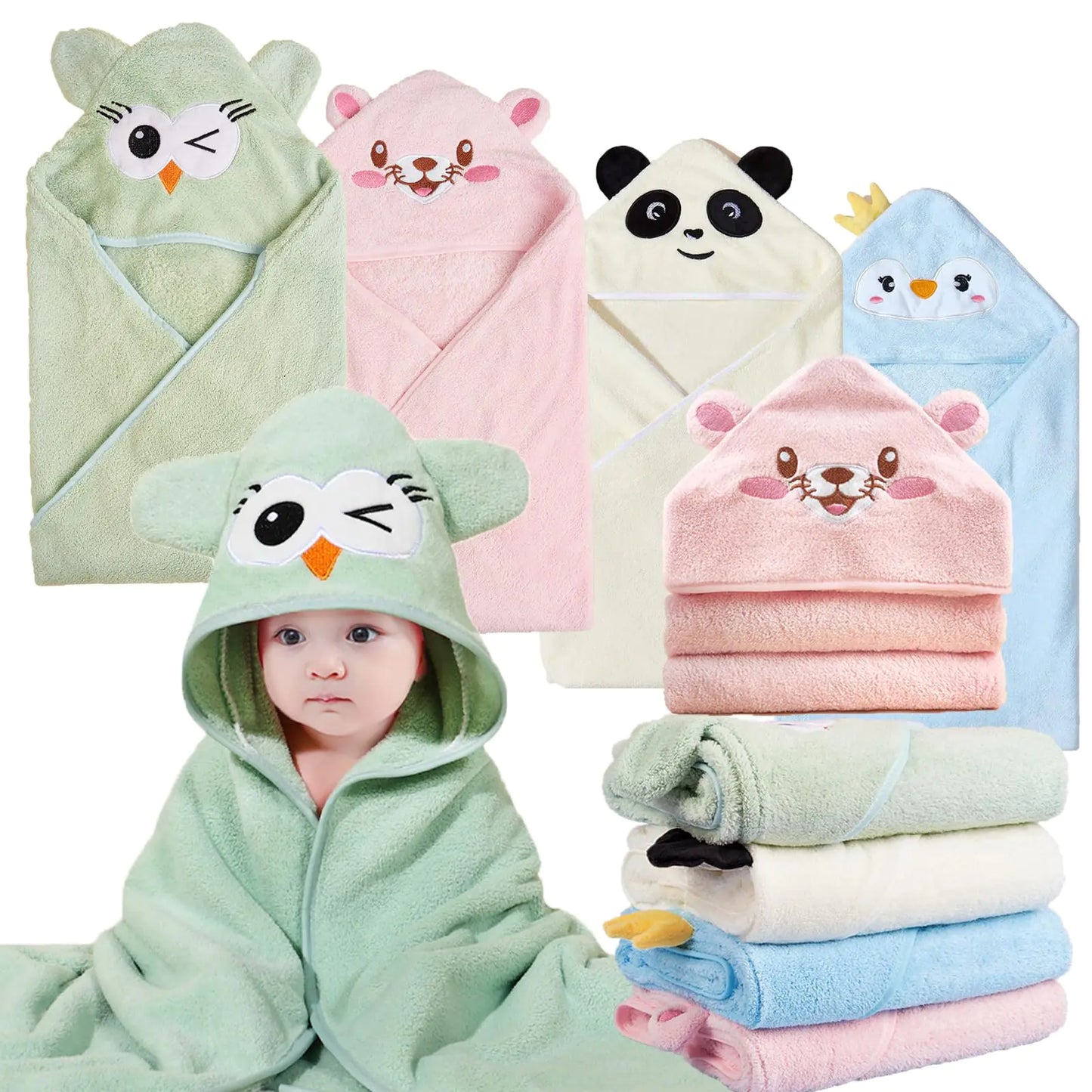 4 Styles Hooded Baby Swaddles