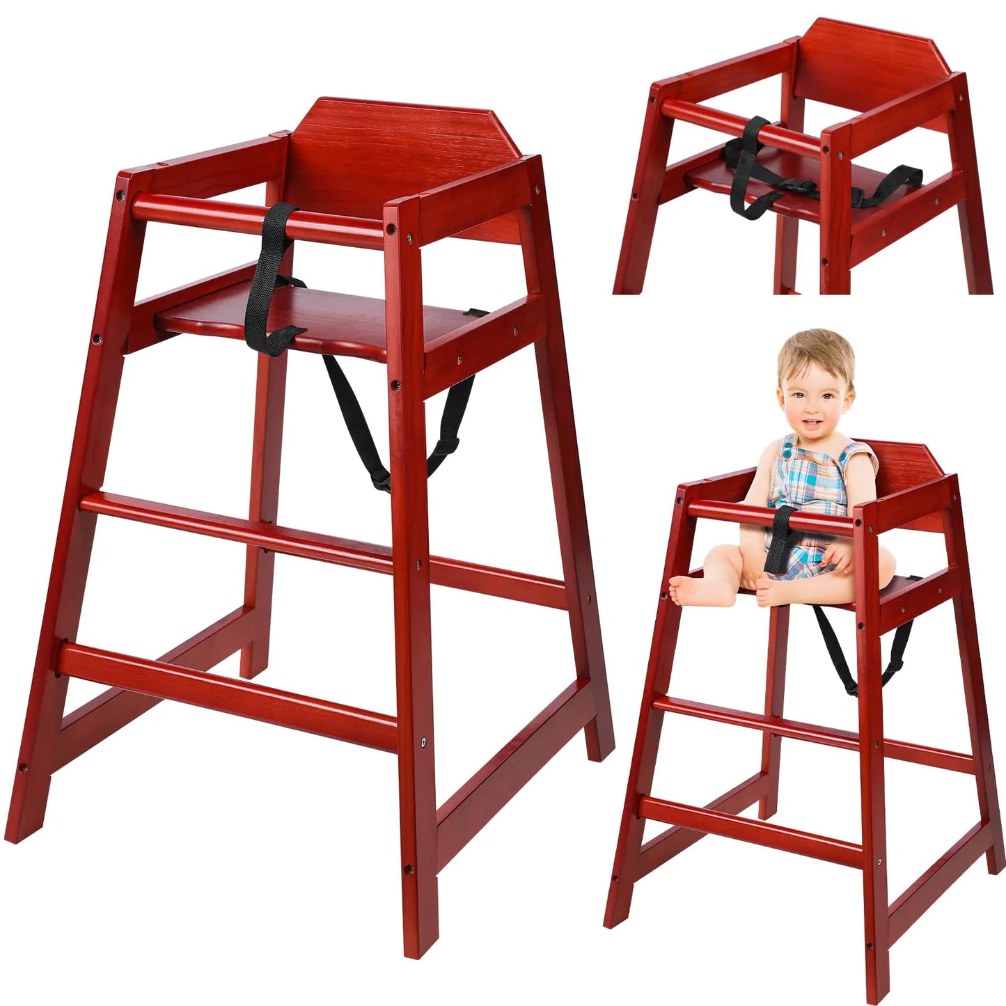 Baby High Chairs with 3 Point Safety Harness