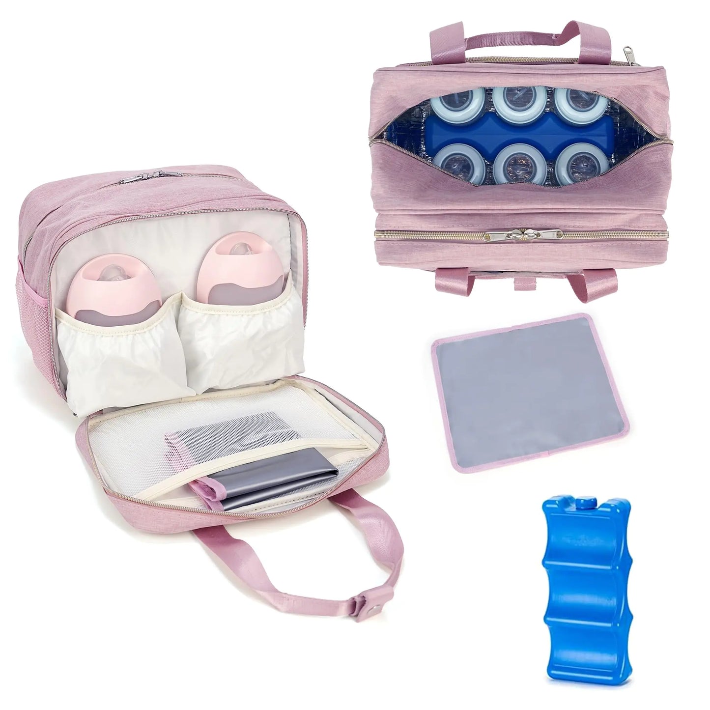 Breastmilk Cooler Bag with Ice Pack Fits
