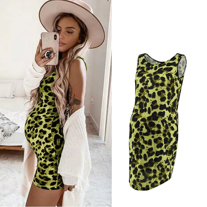 Sexy Leopard Print Maternity Wear
