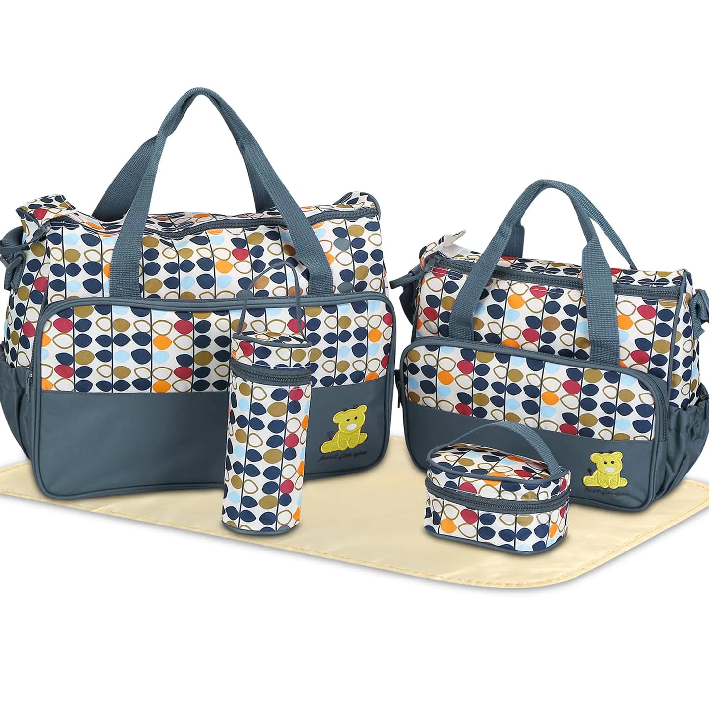Diaper Bag Tote Set 5PCS