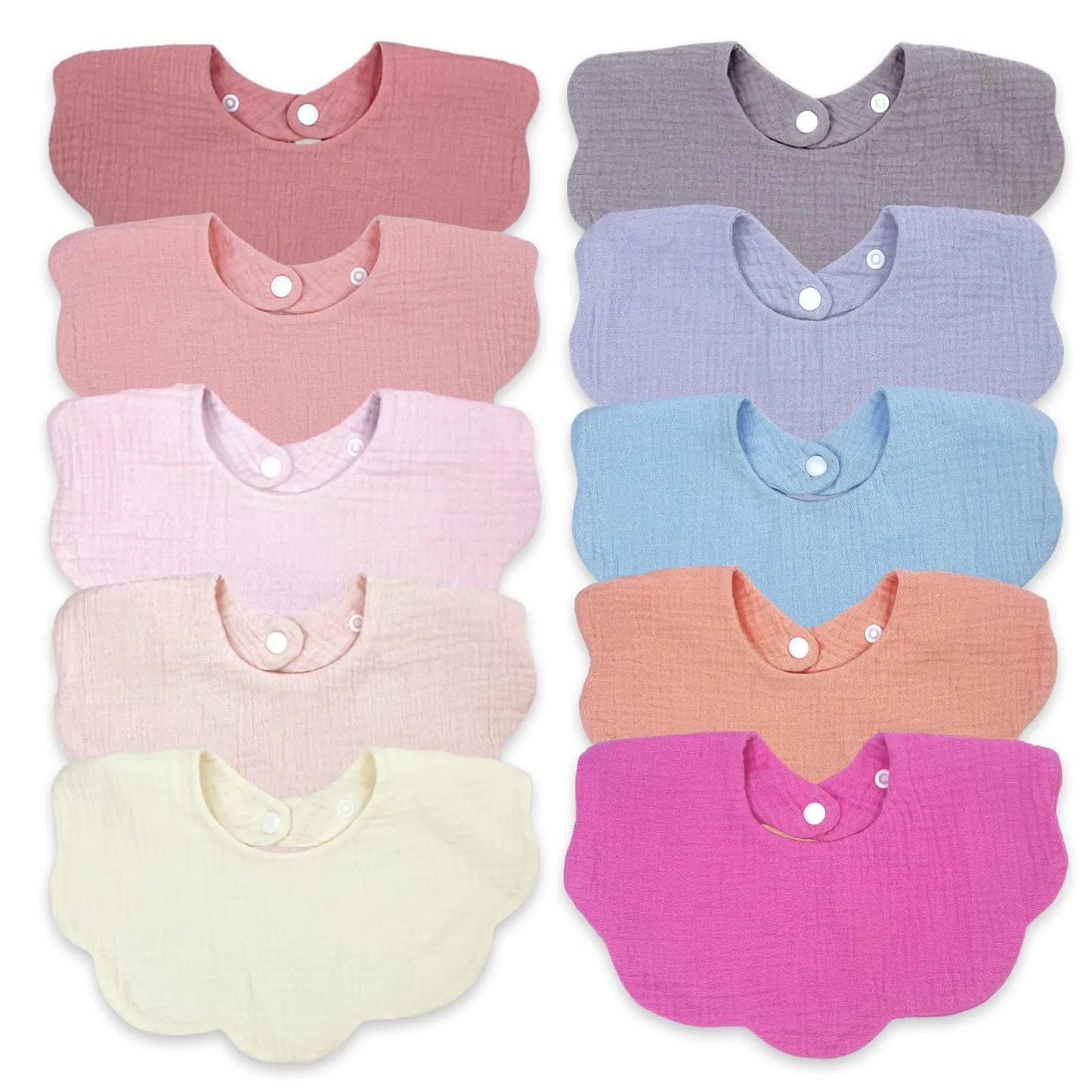 Baby Bibs for Girls Boys 10 Pack