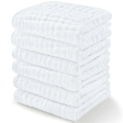 Baby Washcloths Muslin Cotton Baby Towels 6 Pack