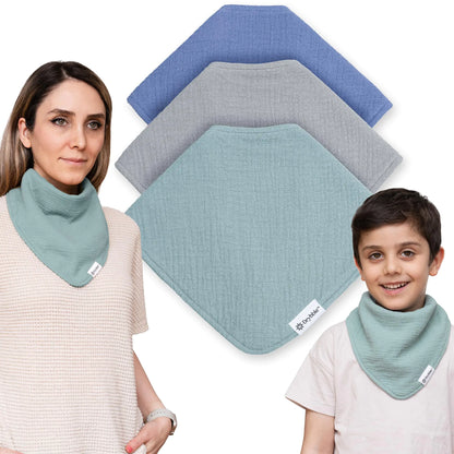 Waterproof Lining Organic Cotton Drool Bibs