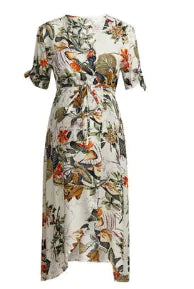 Women's Maternity Wear Floral Dress