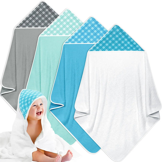 4 Pack Baby Hooded Blanket