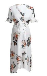 Women's Maternity Wear Floral Dress