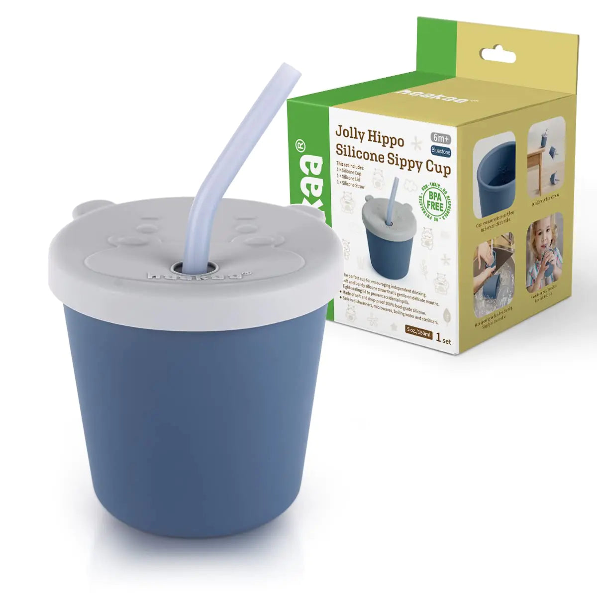 Baby Straw Cup Food Grade Silicone Baby Training Sippy Cups