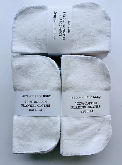 Cloth Baby Wipes. Set of 3 Dozen Wipes