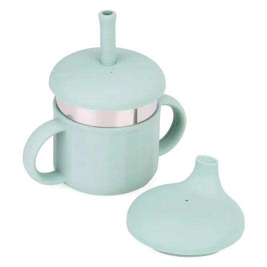 Baby Sippy Cup Silicone Training Stainless Steel Kid Cups