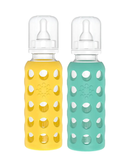 Glass Baby Bottles with Silicone Protection