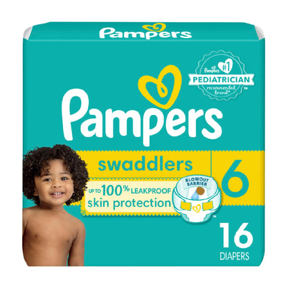 Pampers Swaddlers Diapers - Size 6 16 Count Ultra Soft