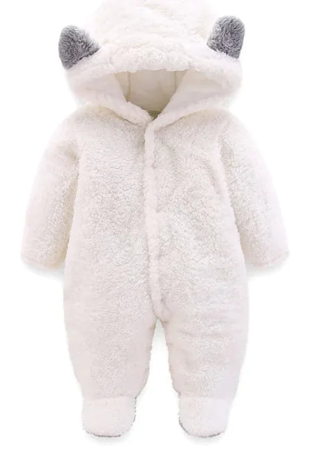 Winter Baby Jumpsuit Newborn Warm Thick Baby Romper