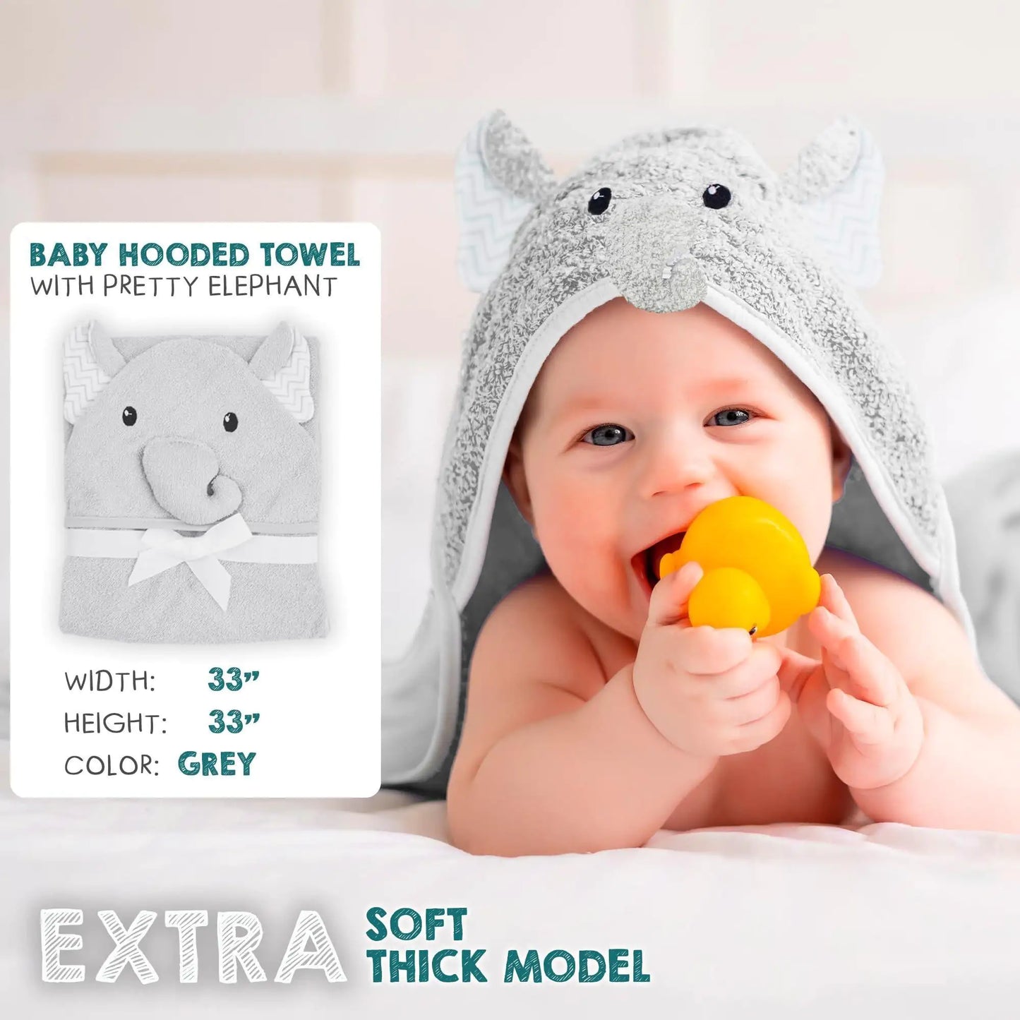 Hooded Baby Towels 33x33 Inch