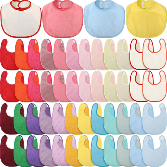 Cotton Teething Bibs Baby Shower Gifts (Bright Colors)