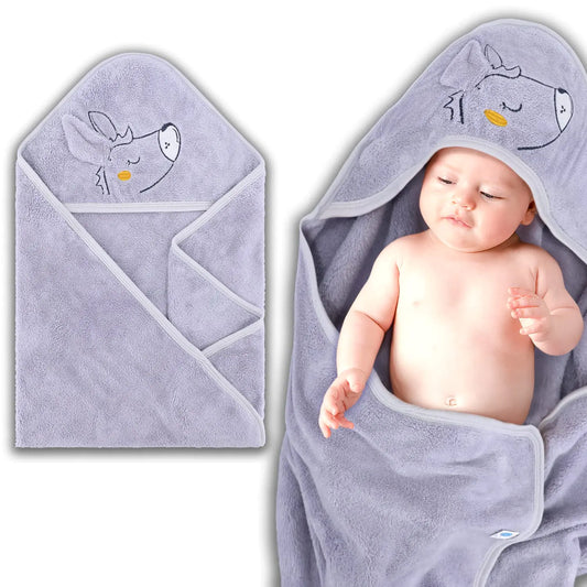 Set 2 Fleece Hooded Baby Towels