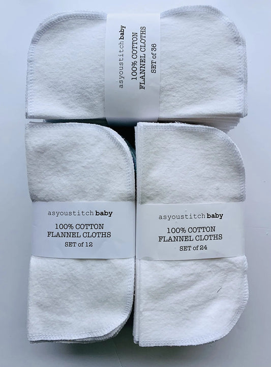 Cloth Baby Wipes. Set of 3 Dozen Wipes