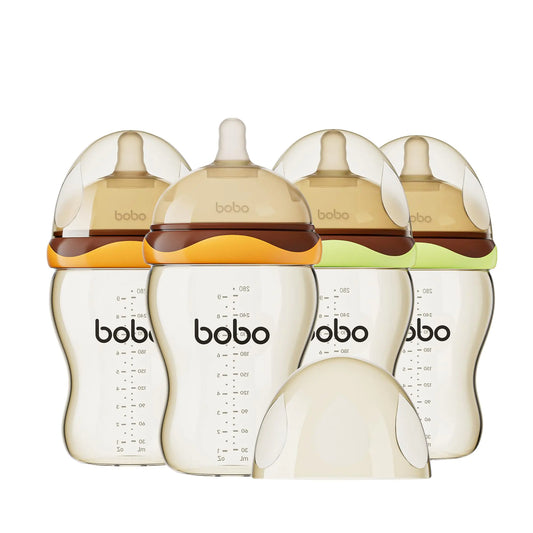 Newborn Wide Neck Baby Bottles with Slow Flow Breast